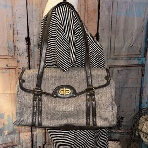 Retro Gray Herringbone Women's Bag